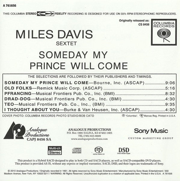 Someday My Prince Will Come (SACD) | Near Mint (NM or M-) Near Mint (NM or M-) Get Cheap Vinyl