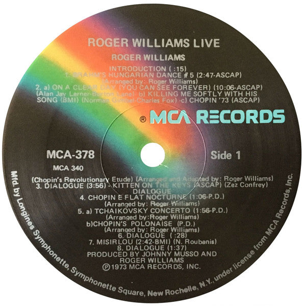 Roger Williams Live | Near Mint (NM) Near Mint (NM) Get Cheap Vinyl