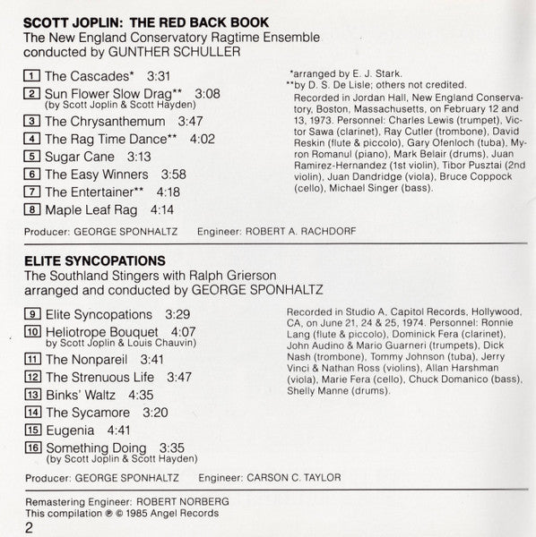 The Red Back Book · Elite Syncopations (CD) | Near Mint (NM) Near Mint (NM) Get Cheap Vinyl