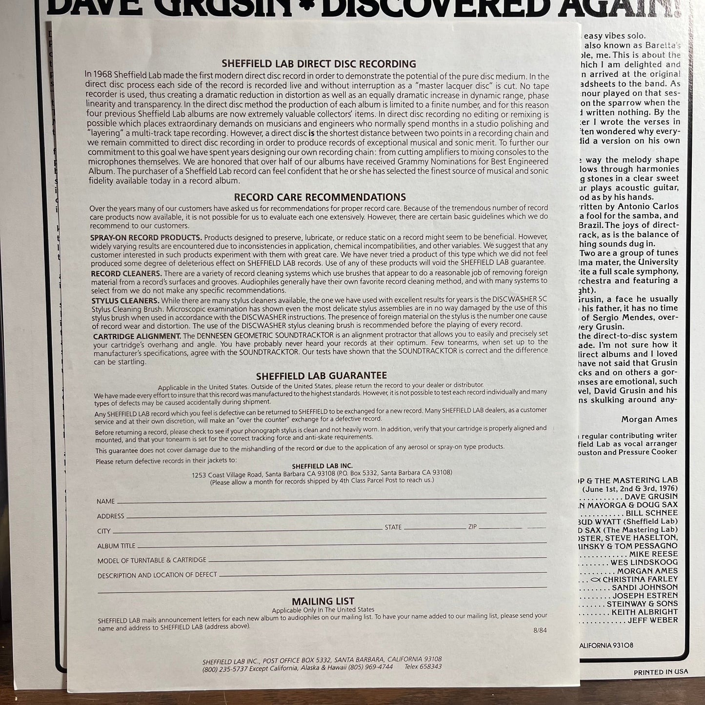 Discovered Again! (VINYL) | Near Mint (NM) Excellent+ (EX+) Get Cheap Vinyl