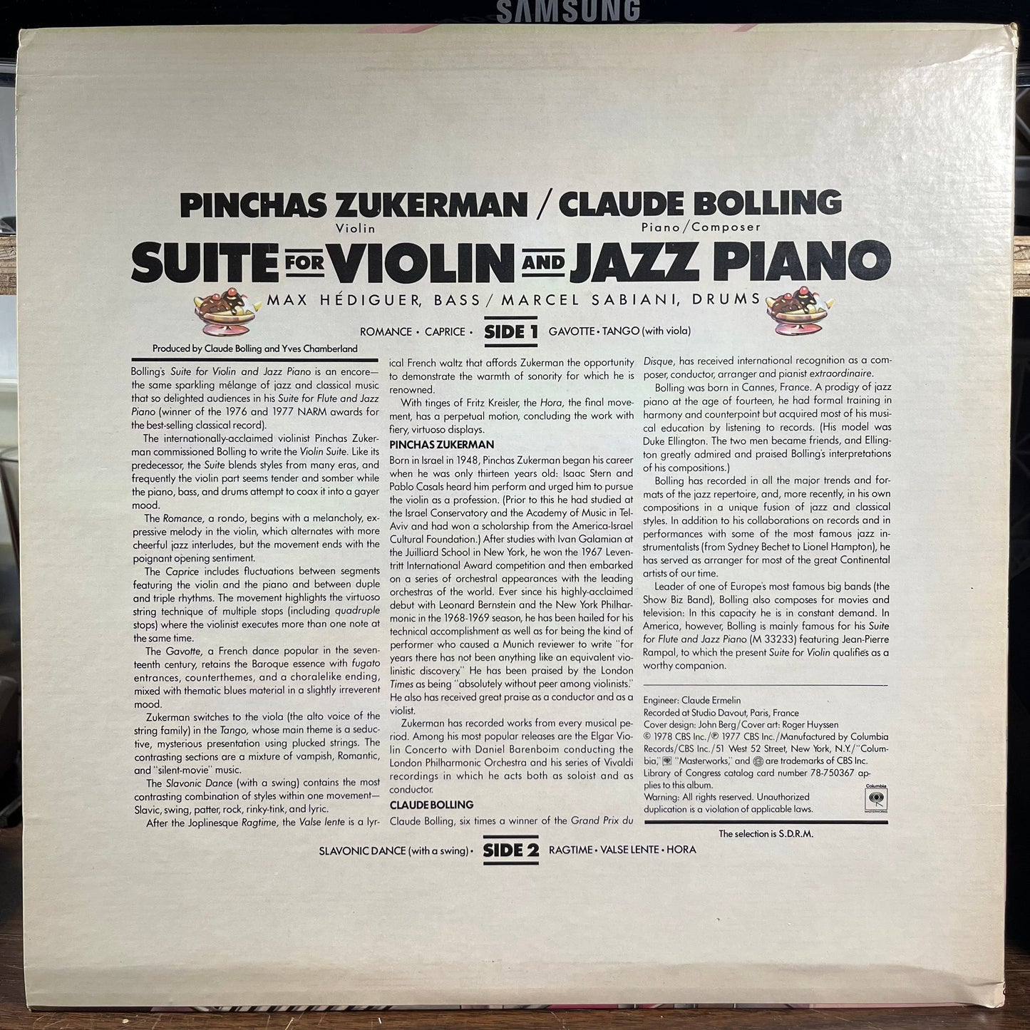 Suite For Violin And Jazz Piano (LP) | Near Mint (NM) Near Mint (NM) Get Cheap Vinyl