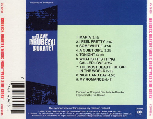 Plays Music From West Side Story And... (CD) | Near Mint (NM) Near Mint (NM) Get Cheap Vinyl