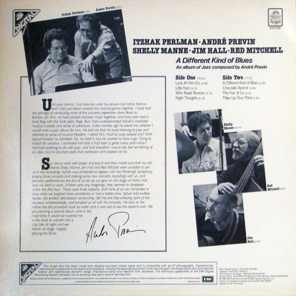 A Different Kind Of Blues (An Album Of Jazz Composed By André Previn) | Near Mint (NM) Near Mint (NM) Get Cheap Vinyl