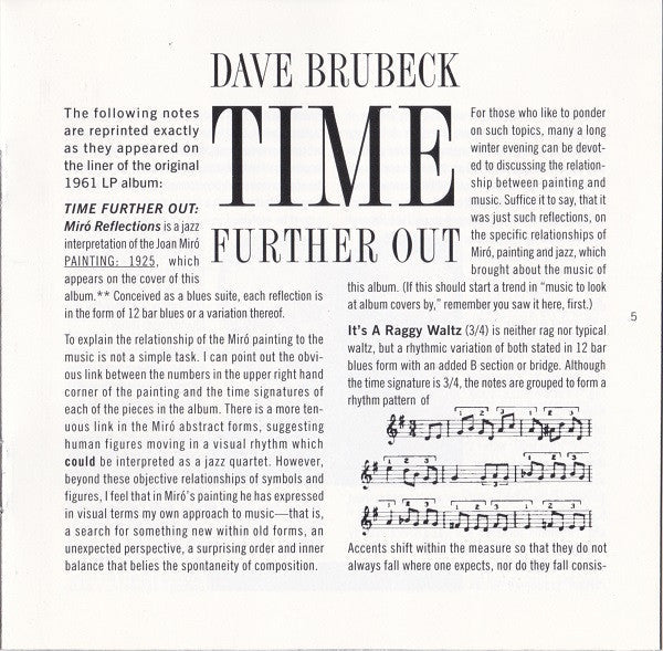 Time Further Out (Miro Reflections) (CD) | Get Cheap Vinyl