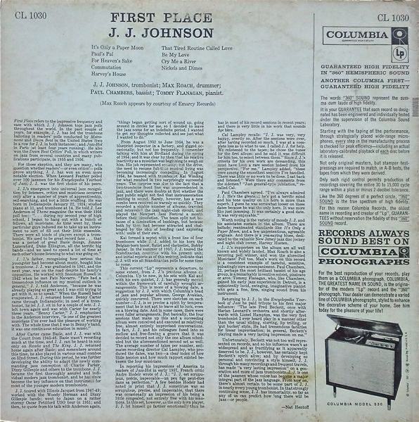 First Place | Very Good Plus (VG+) Very Good (VG) Get Cheap Vinyl
