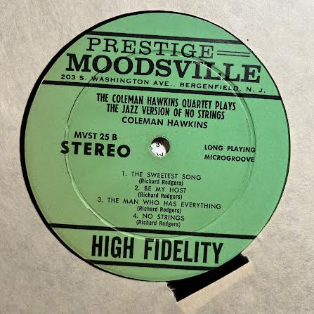 The Coleman Hawkins Quartet Play The Jazz Version Of No Strings (VINYL) | Very Good (VG) Very Good (VG) Get Cheap Vinyl