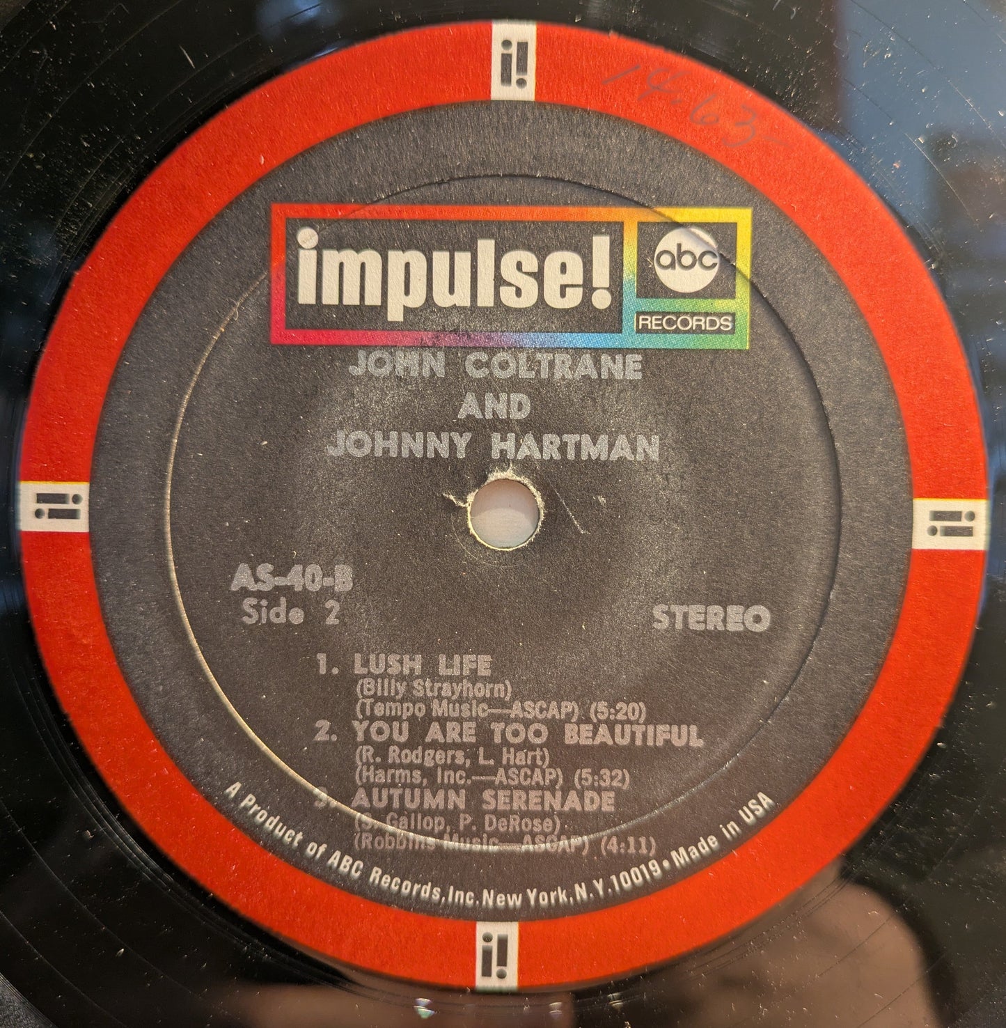 John Coltrane And Johnny Hartman (VINYL) | Very Good (VG) Very Good Plus (VG+) Get Cheap Vinyl