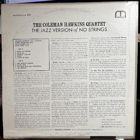 The Coleman Hawkins Quartet Play The Jazz Version Of No Strings (VINYL) | Very Good (VG) Very Good (VG) Get Cheap Vinyl