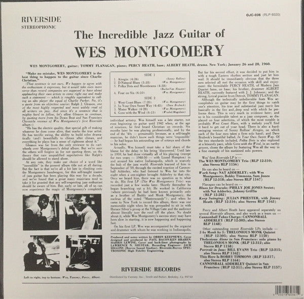 The Incredible Jazz Guitar Of Wes Montgomery | Mint (M) Mint (M) Get Cheap Vinyl