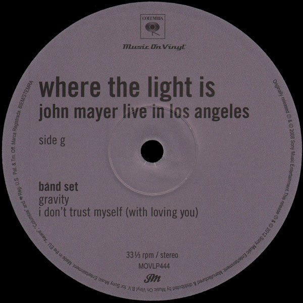 Where The Light Is: John Mayer Live In Los Angeles | Mint (M) Mint (M) Get Cheap Vinyl