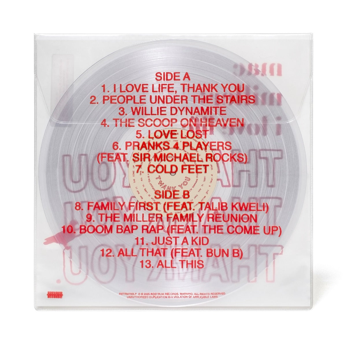 I Love Life, Thank You (PRE-ORDER 7/11/25)(Clear Vinyl) | Mint (M) Mint (M) Get Cheap Vinyl