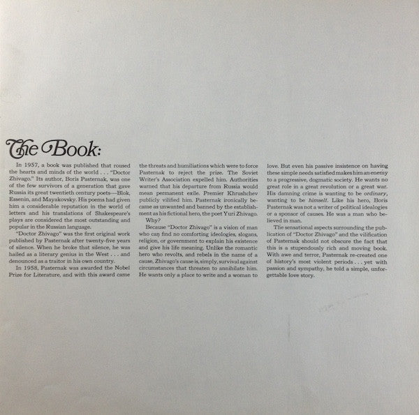 Doctor Zhivago (Original Sound Track Album) | Near Mint (NM) Near Mint (NM) Get Cheap Vinyl