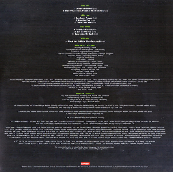 Bloody Kisses: 30th Anniversary (GREEN VINYL) | Mint (M) Mint (M) Get Cheap Vinyl