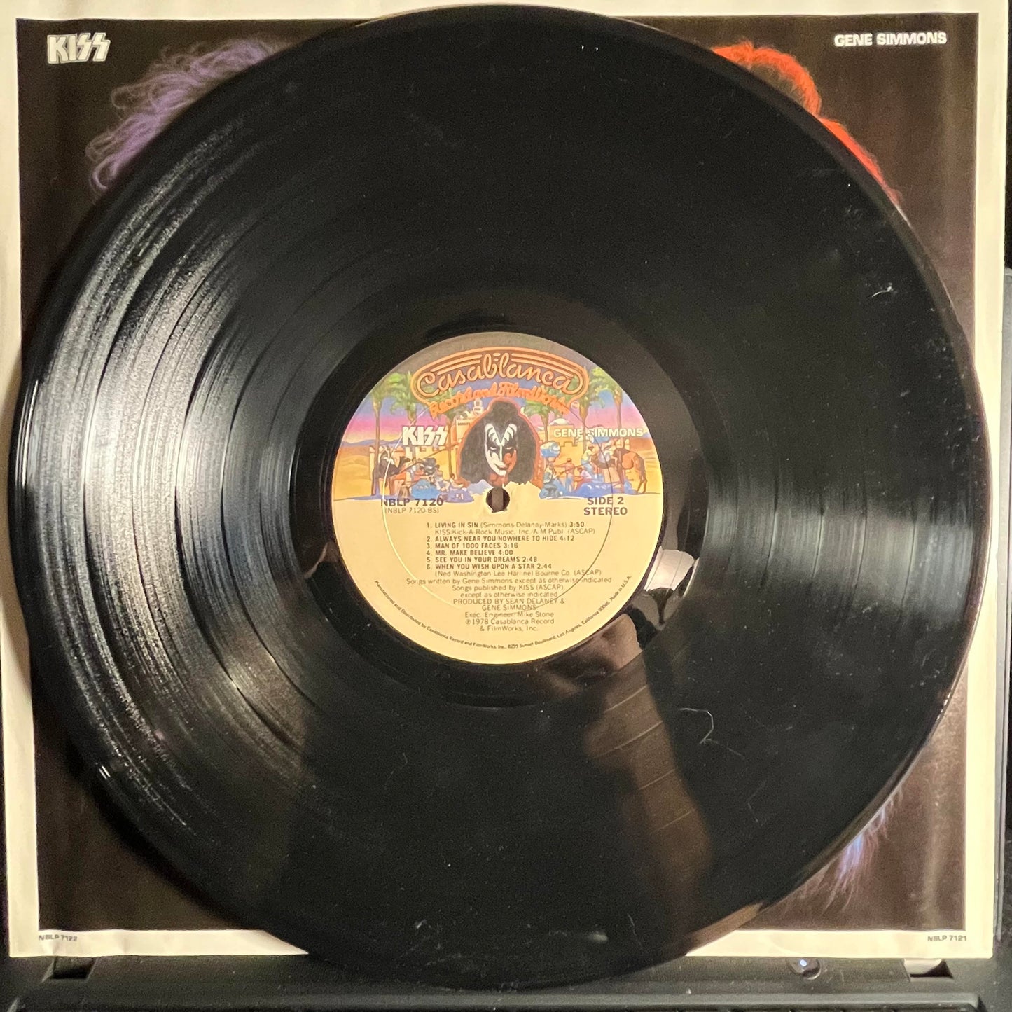 Gene Simmons *GOLDISC/POSTER* | Excellent (EX) Very Good Plus (VG+) Get Cheap Vinyl