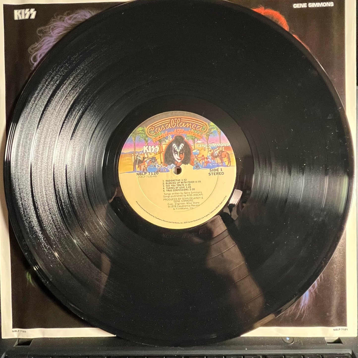 Gene Simmons *GOLDISC/POSTER* | Excellent (EX) Very Good Plus (VG+) Get Cheap Vinyl