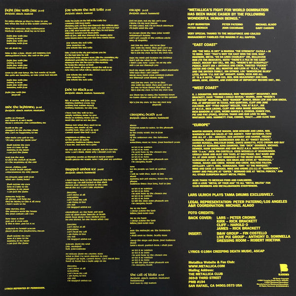 Ride The Lightning (BLUE VINYL) | Near Mint (NM or M-) Near Mint (NM or M-) Get Cheap Vinyl