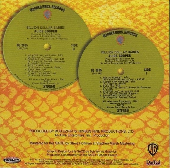 Billion Dollar Babies (SACD) | Near Mint (NM or M-) Near Mint (NM or M-) Get Cheap Vinyl