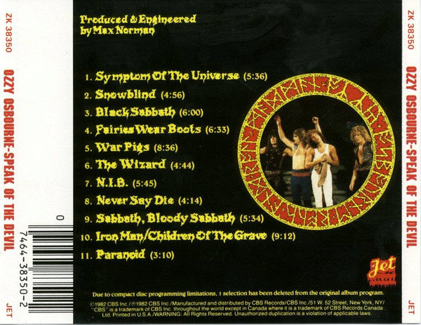 Speak Of The Devil (CD) | Near Mint (NM) Near Mint (NM) Get Cheap Vinyl