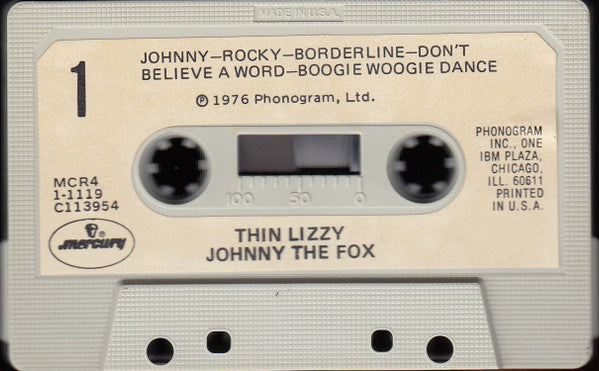 Johnny The Fox (CASSETTE) | Very Good (VG) Very Good Plus (VG+) Get Cheap Vinyl