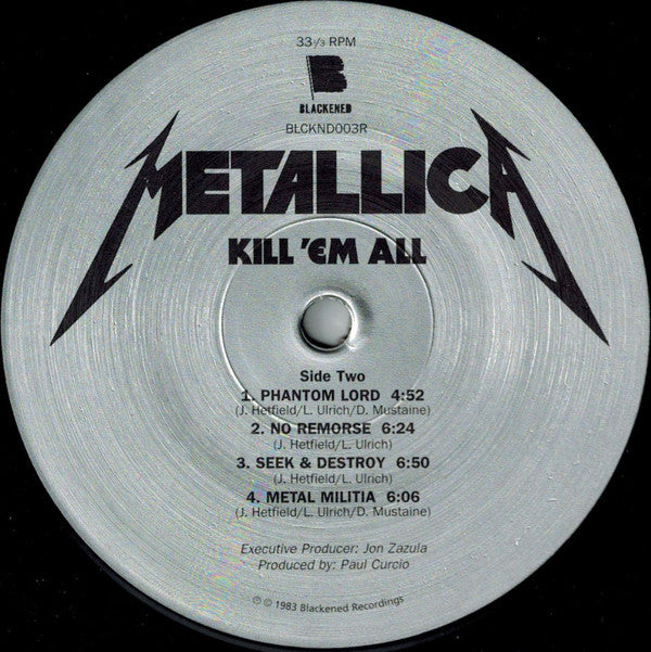 Metallica Kill 'Em All Blackened LP, Album, RE, RM Mint (M) Mint (M) Get Cheap Vinyl
