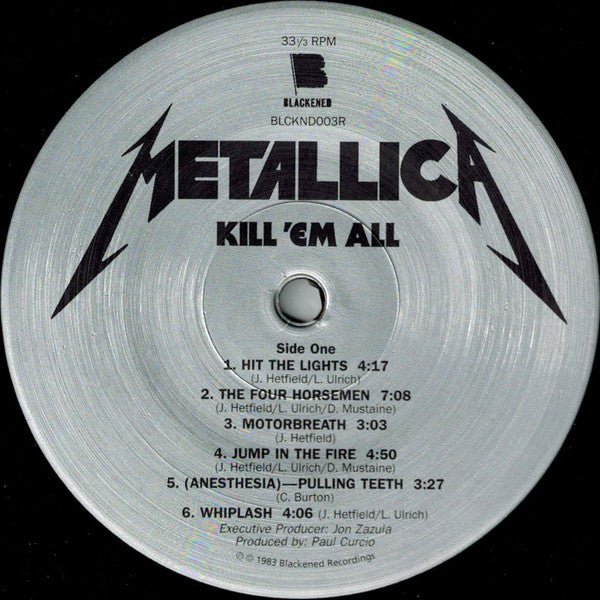 Metallica Kill 'Em All Blackened LP, Album, RE, RM Mint (M) Mint (M) Get Cheap Vinyl