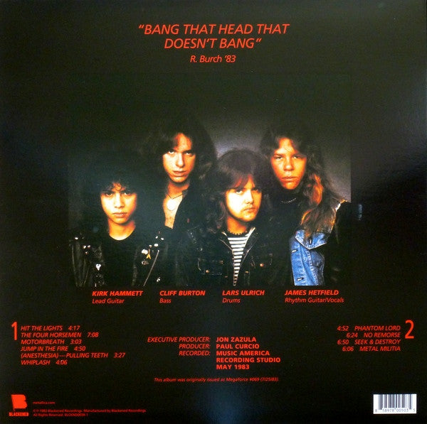Metallica Kill 'Em All Blackened LP, Album, RE, RM Mint (M) Mint (M) Get Cheap Vinyl