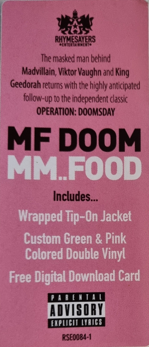 MM..FOOD (IEX: GREEN & PINK VINYL) | Mint (M) Mint (M) Get Cheap Vinyl
