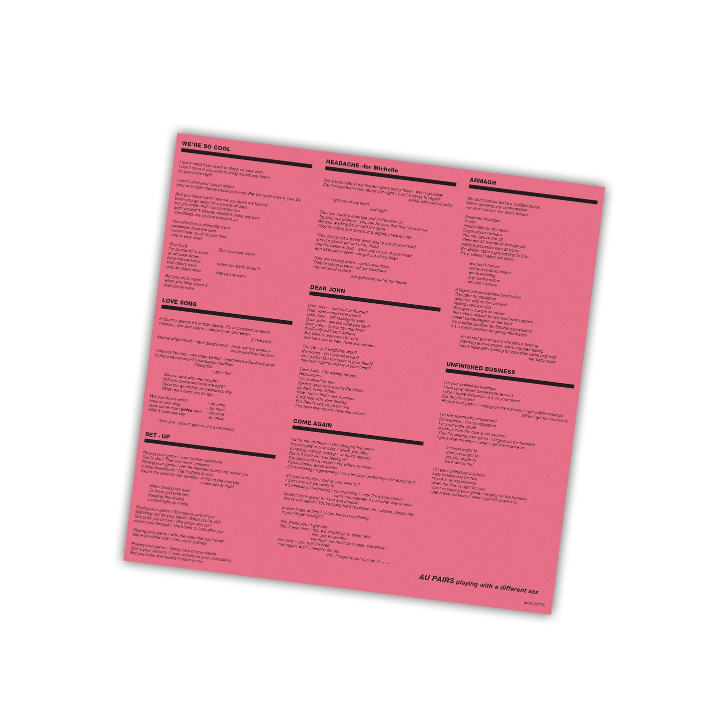 Playing With A Different Sex (MOV | TURQUOISE VINYL) | Mint (M) Mint (M) Get Cheap Vinyl