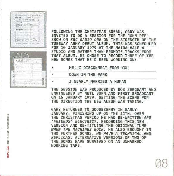 Replicas (The First Recordings)(CD) | Mint (M) Mint (M) Get Cheap Vinyl