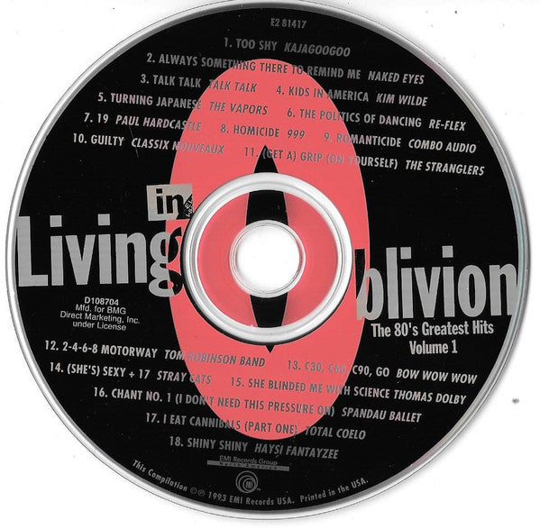 Living In Oblivion (The 80's Greatest Hits: Volume 1)(CD) | Mint (M) Mint (M) Get Cheap Vinyl