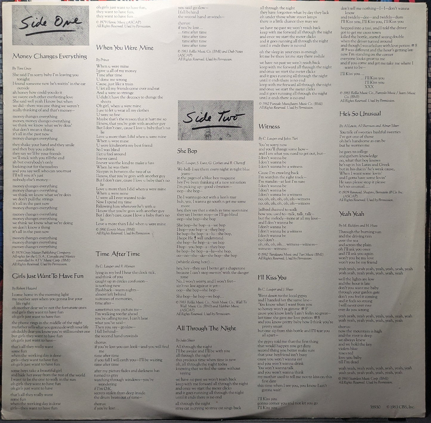 She's So Unusual (VINYL) | Near Mint (NM or M-) Near Mint (NM or M-) Get Cheap Vinyl