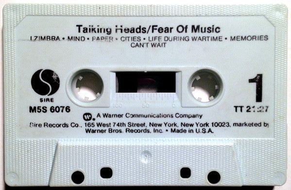 Fear Of Music *CASSETTE* | Near Mint (NM) Near Mint (NM) Get Cheap Vinyl