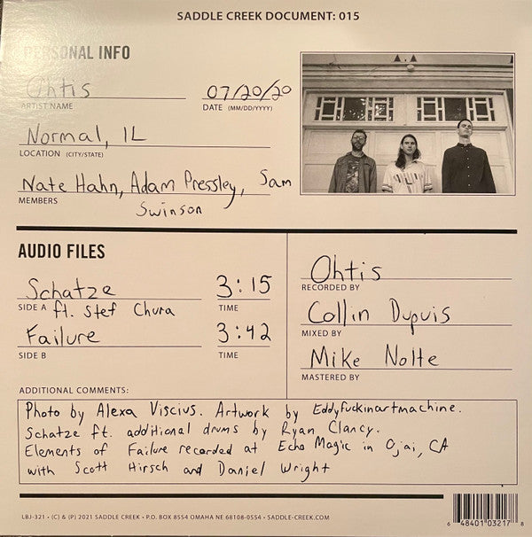 Schatze / Failure *7"* | Mint (M) Mint (M) Get Cheap Vinyl