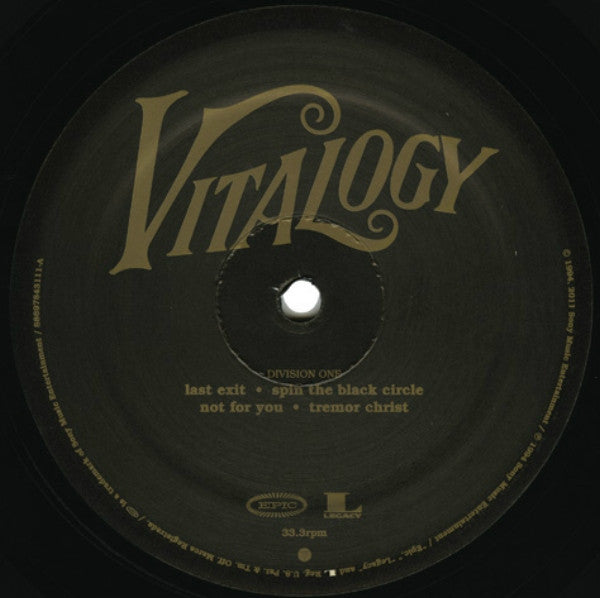 Pearl Jam Vitalogy Epic, Legacy 2xLP, Album, RE, RM, 180 Mint (M) Mint (M) Get Cheap Vinyl
