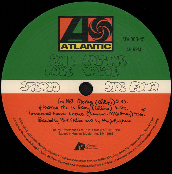 Face Value *ANALOGUE* | Mint (M) Mint (M) Get Cheap Vinyl