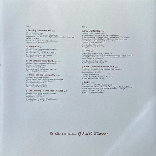 So Far…The Best Of Sinéad O'Connor | Mint (M) Mint (M) Get Cheap Vinyl