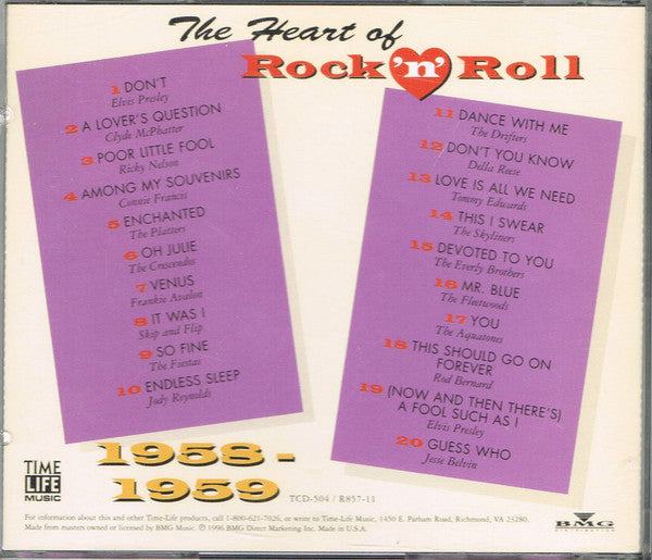 The Heart Of Rock 'N' Roll - 1958-1959 *CD* | Mint (M) Mint (M) Get Cheap Vinyl