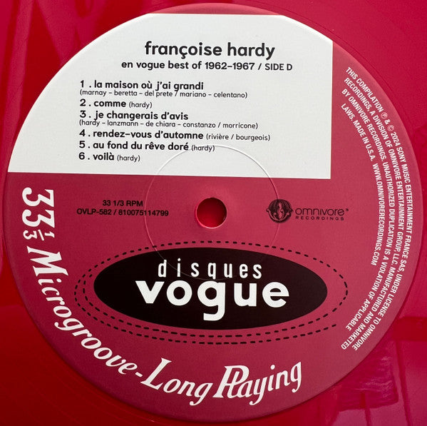 Françoise Hardy En Vogue Best Of 1962-1967 (2025 RSD 2xVINYL) | Mint (M) Mint (M) Get Cheap Vinyl