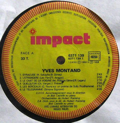 Yves Montand *FRANCE* | Excellent (EX) Near Mint (NM) Get Cheap Vinyl