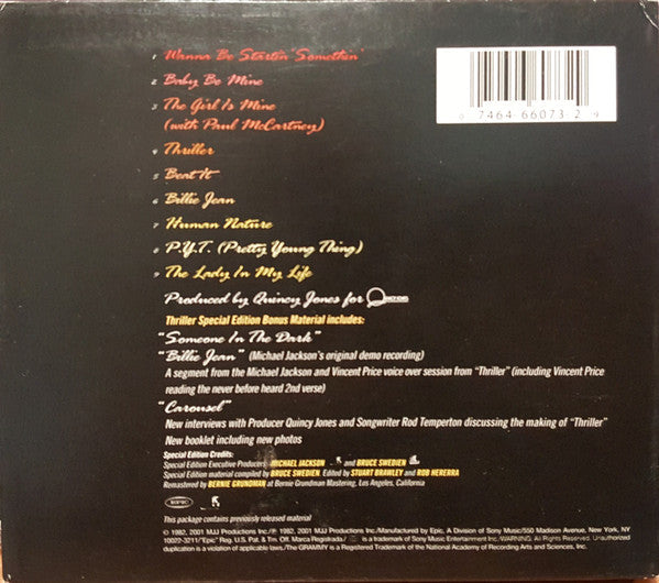 Thriller (CD) | Excellent+ (EX+) Excellent+ (EX+) Get Cheap Vinyl