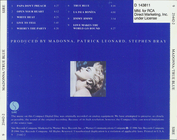 True Blue (CD) | Excellent (EX) Excellent (EX) Get Cheap Vinyl