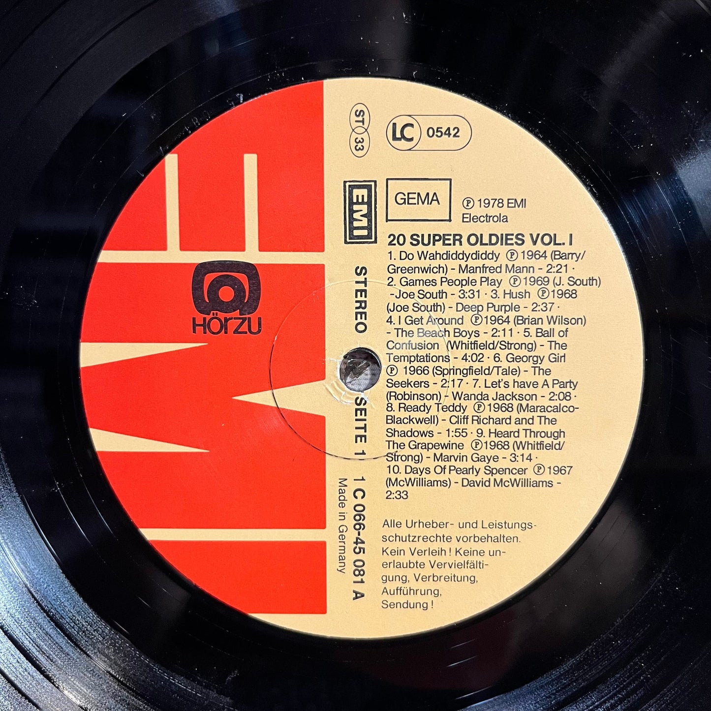 20 Super Oldies Vol. 1 *GERMAN* | Excellent (EX) Excellent (EX) Get Cheap Vinyl