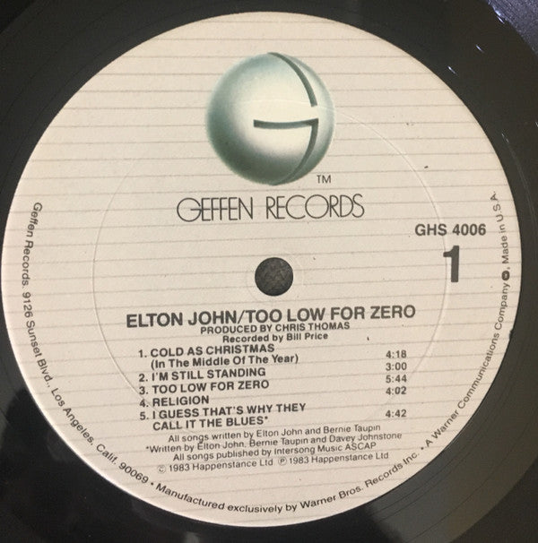 Too Low For Zero *CLUB - P* | Near Mint (NM) Excellent (EX) Get Cheap Vinyl