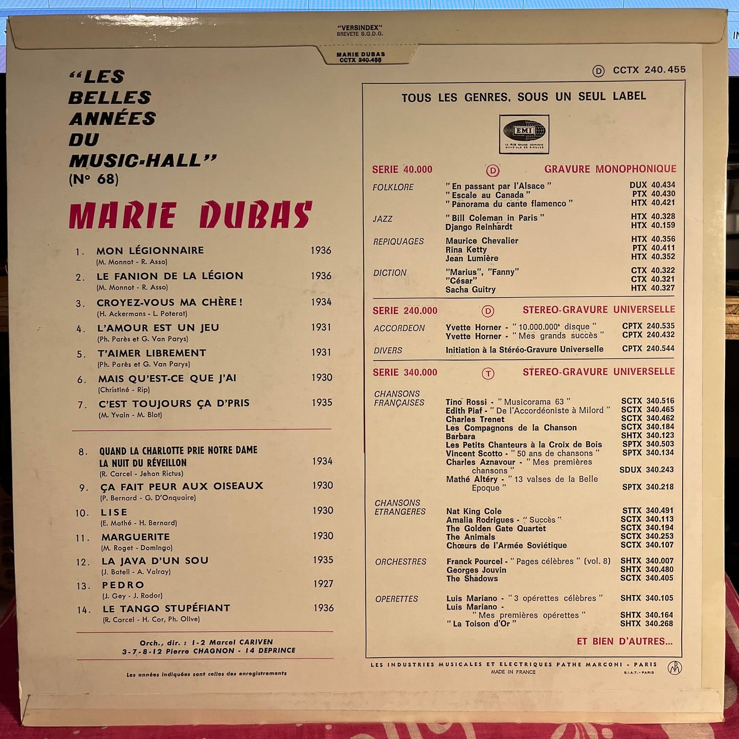 Les Belles Années Du Music-Hall N° 68 *FRANCE* | Near Mint (NM) Near Mint (NM) Get Cheap Vinyl