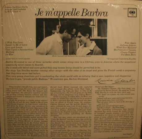 Je M'appelle Barbra *REISSUE* | Near Mint (NM) Excellent (EX) Get Cheap Vinyl