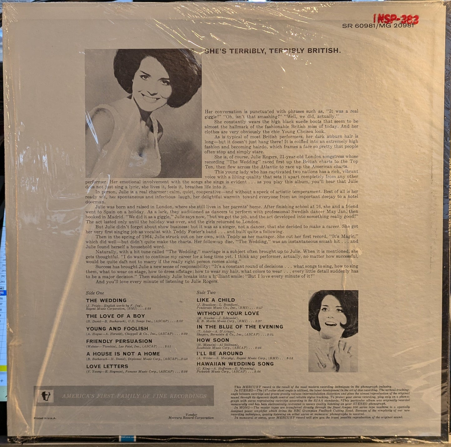 Julie Rogers (VINYL) | Near Mint (NM) Near Mint (NM) Get Cheap Vinyl