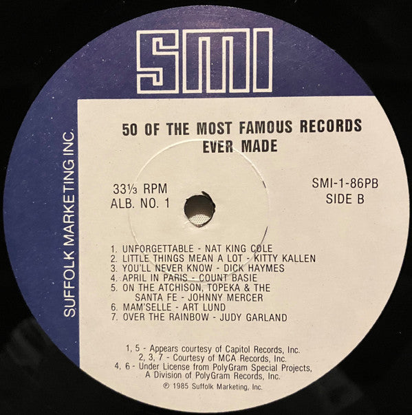 50 Of The Most Famous Records Ever Made Album No. 1 | Near Mint (NM) Near Mint (NM) Get Cheap Vinyl