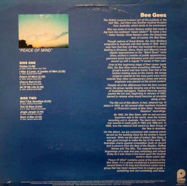 Peace Of Mind | Near Mint (NM) Excellent (EX) Get Cheap Vinyl