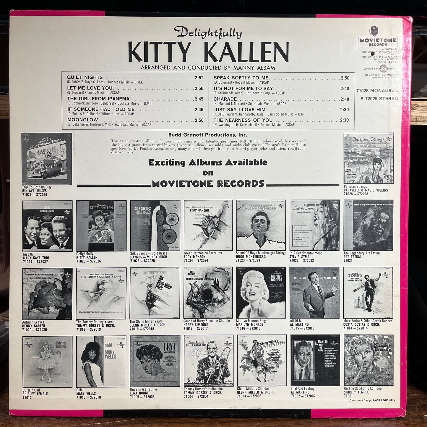 Delightfully Kitty Kallen (VINYL) | Very Good Plus (VG+) Very Good Plus Plus (VG++) Get Cheap Vinyl