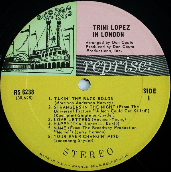 Trini Lopez In London | Very Good Plus (VG+) Very Good (VG) Get Cheap Vinyl